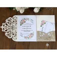 Thank You Card Wedding Card Design Laser Cut Holiday Greeting Card Glitter Card Personalized Custom